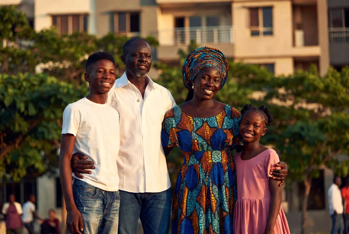 Happy Nigerian Family
